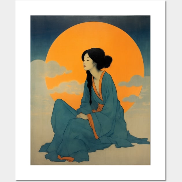 Vintage Japanese Lady Wall Art by Trippycollage
